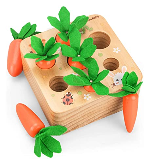Set 7 carote di dimensioni diverse in legno